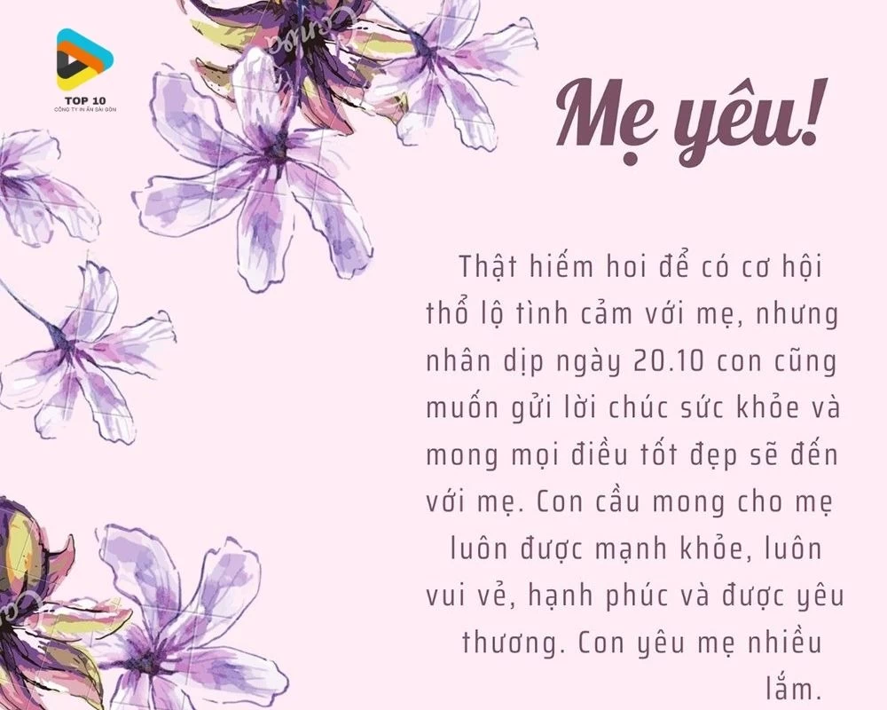 Mẫu thiệp 20_10 chúc mừng mẹ