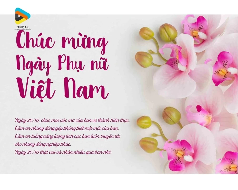 Mẫu thiệp 20_10 dành tặng cho đồng nghiệp
