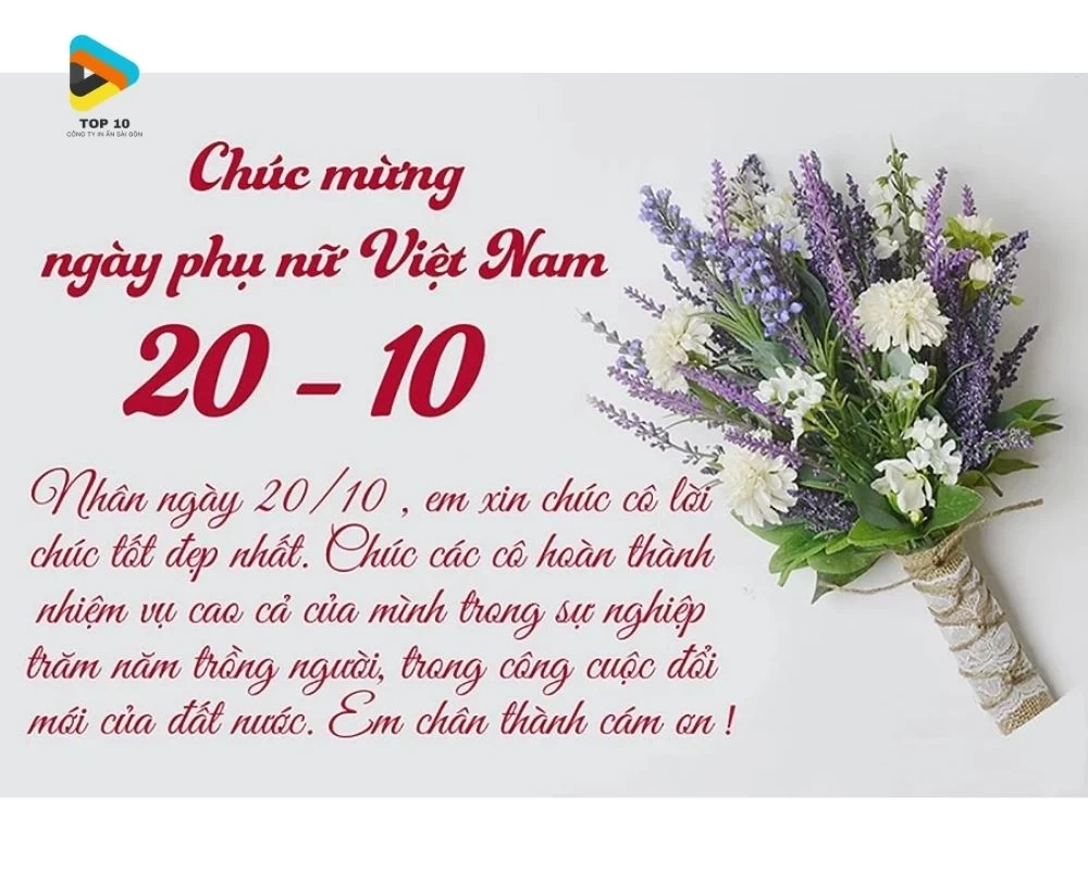 Mẫu thiệp chúc mừng 20_10 dành tặng cô