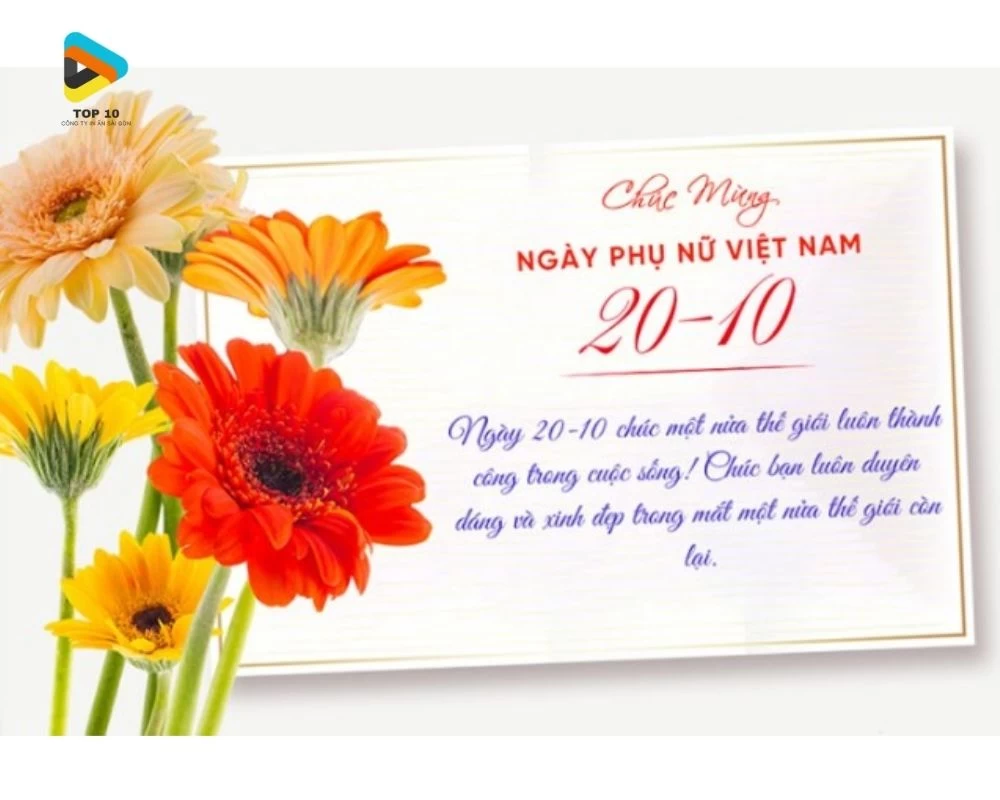 Mẫu thiệp chúc mừng ngày 20_10 tặng đồng nghiệp