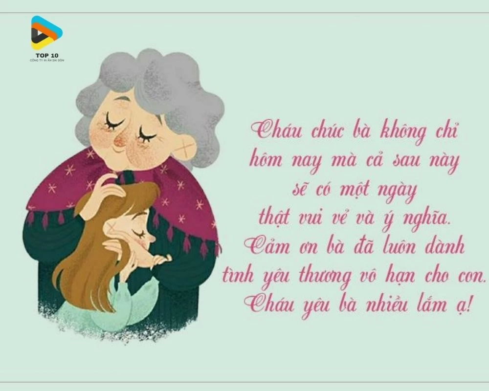 Mẫu thiệp chúc mừng ngày của bà