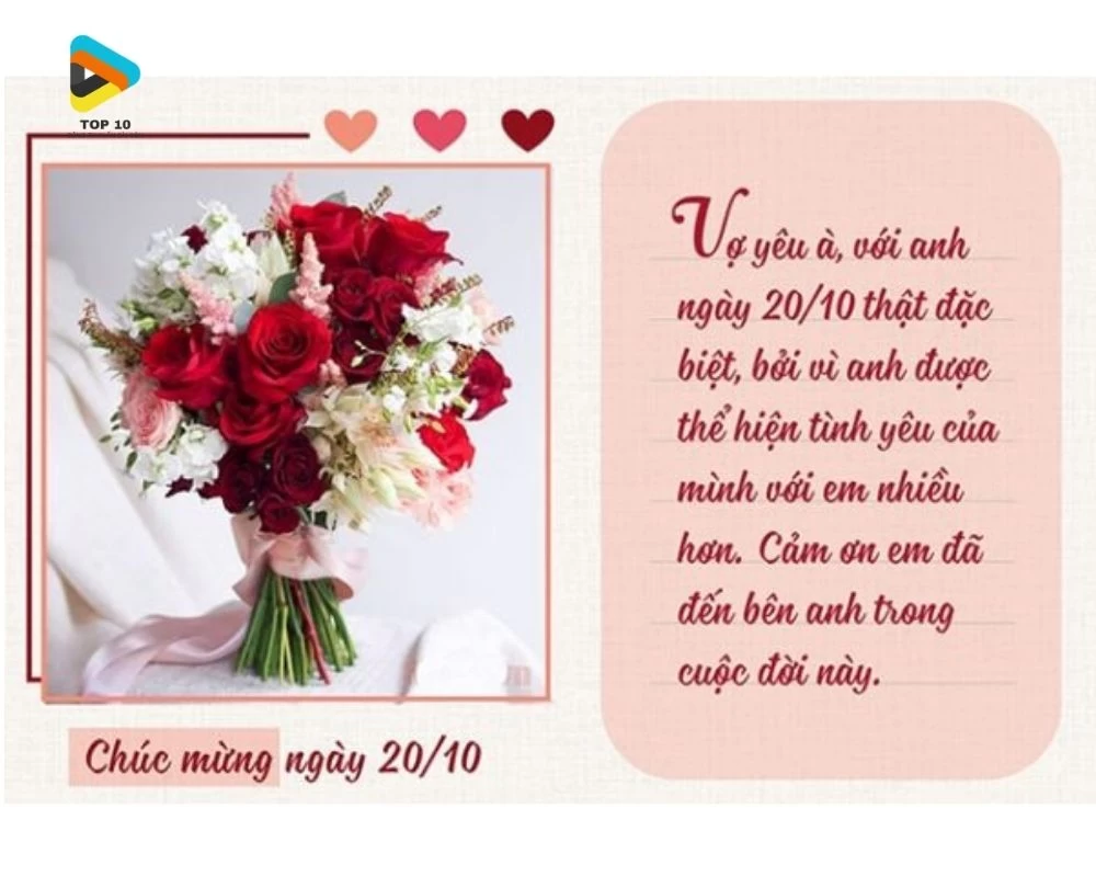 Thiệp chúc mừng 20_10 cho ngày của vợ