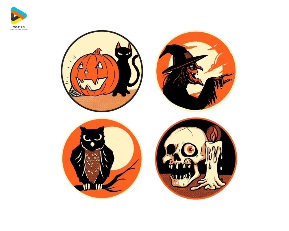 Bộ sticker Halloween đẹp