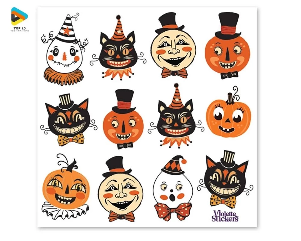 Mẫu sticker đẹp cho ngày hội Halloween