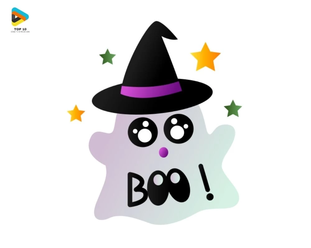 Sticker con ma đội mũ