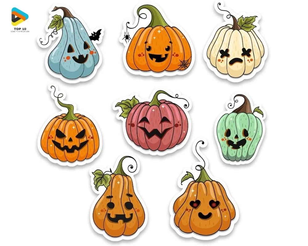 Sticker quả bí cho ngày Halloween