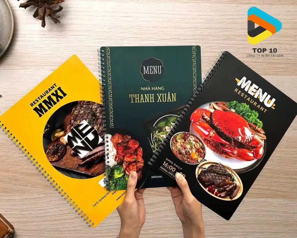 Một số mẫu menu bìa cứng quán ăn, nhà hàng đẹp